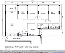 Executive Apartment floor plan (143 sqm)
