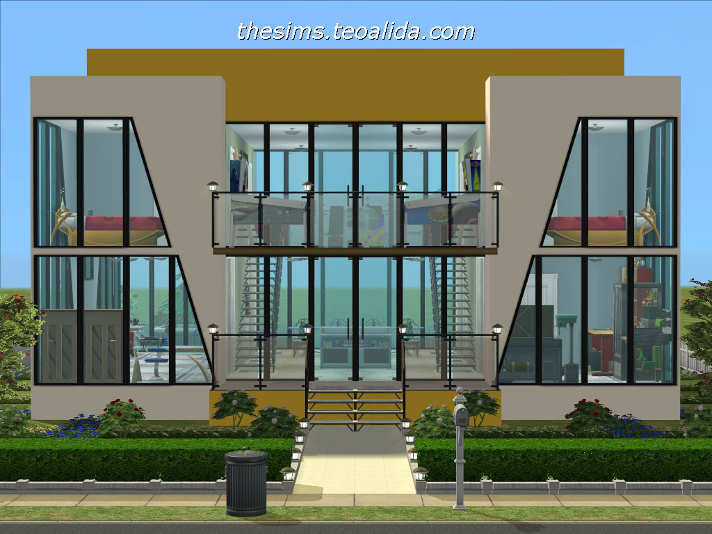 Modern Symmetric House The Sims Fan Page