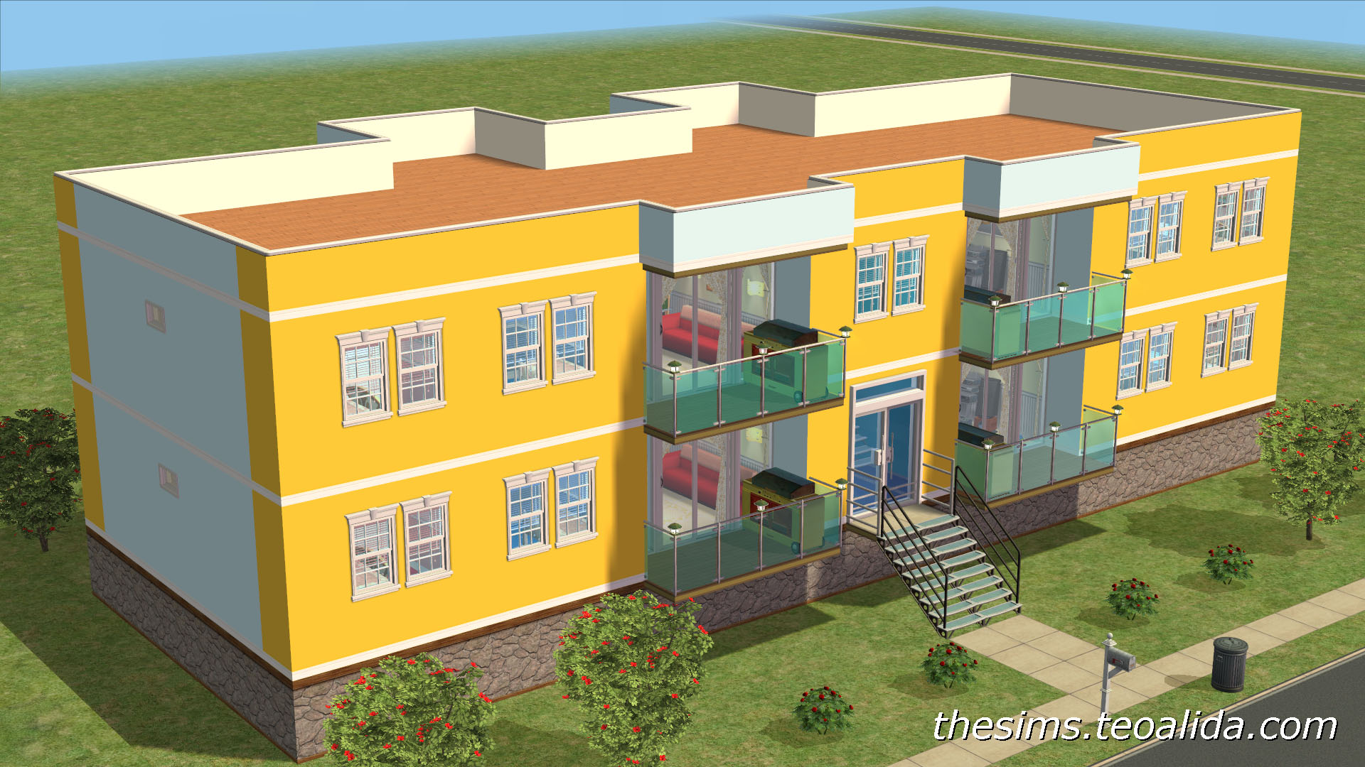 Realistic Apartment Block With 3 Bedroom Flats The Sims Fan